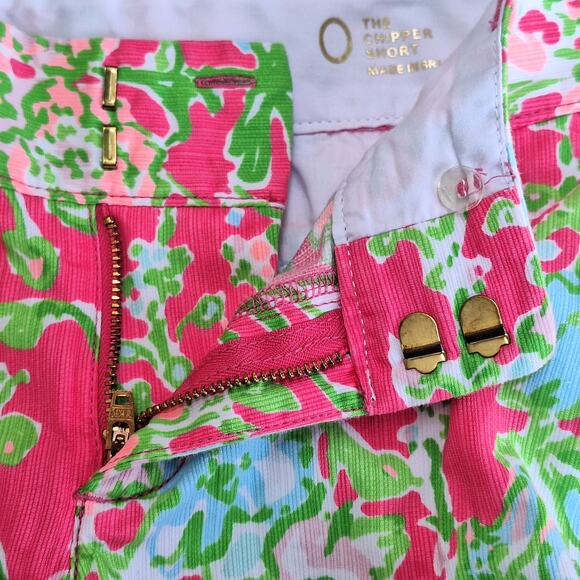 Lilly Pulitzer The Chipper Short Pink Green 100% Cotton Size 0 Summer Vacation - Picture 2 of 10